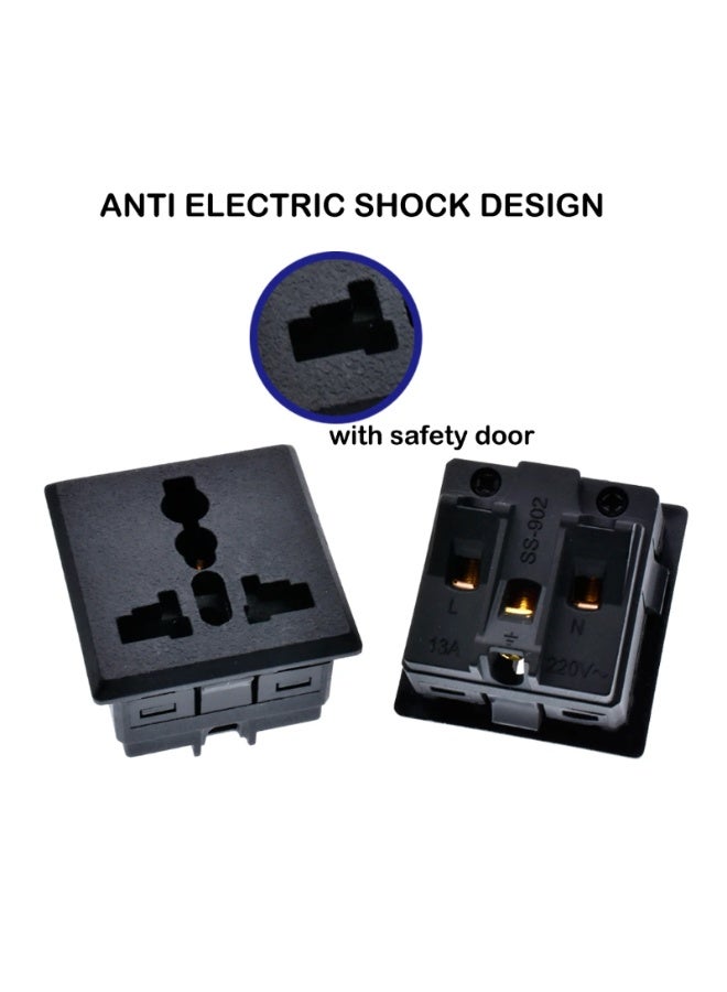 Power Socket Outlet Panel Mount Universal UK US EU AU Plug Socket Receptacle - Image 3