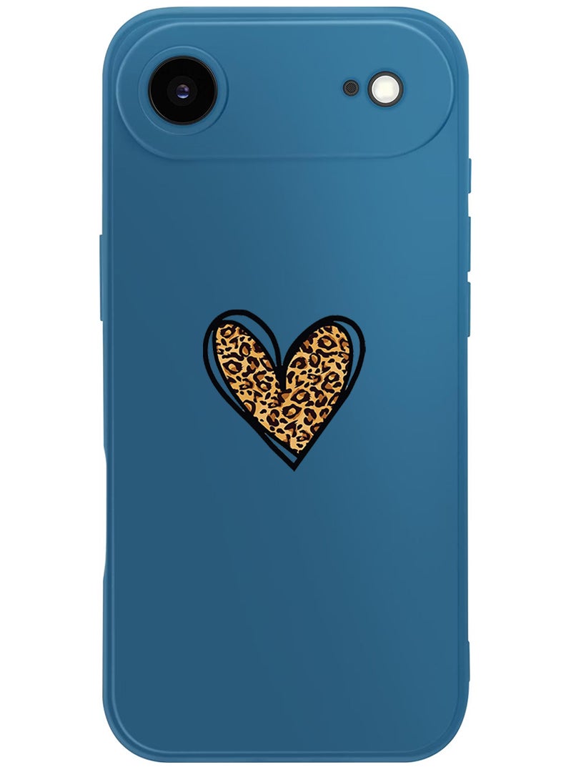 Theodor Protective Slim Fit Case Liquid Silicone Cover with Full Body Protection Anti-Scratch Shockproof Case For Apple iPhone 17 Air (Blue) leopard Print - Image 1