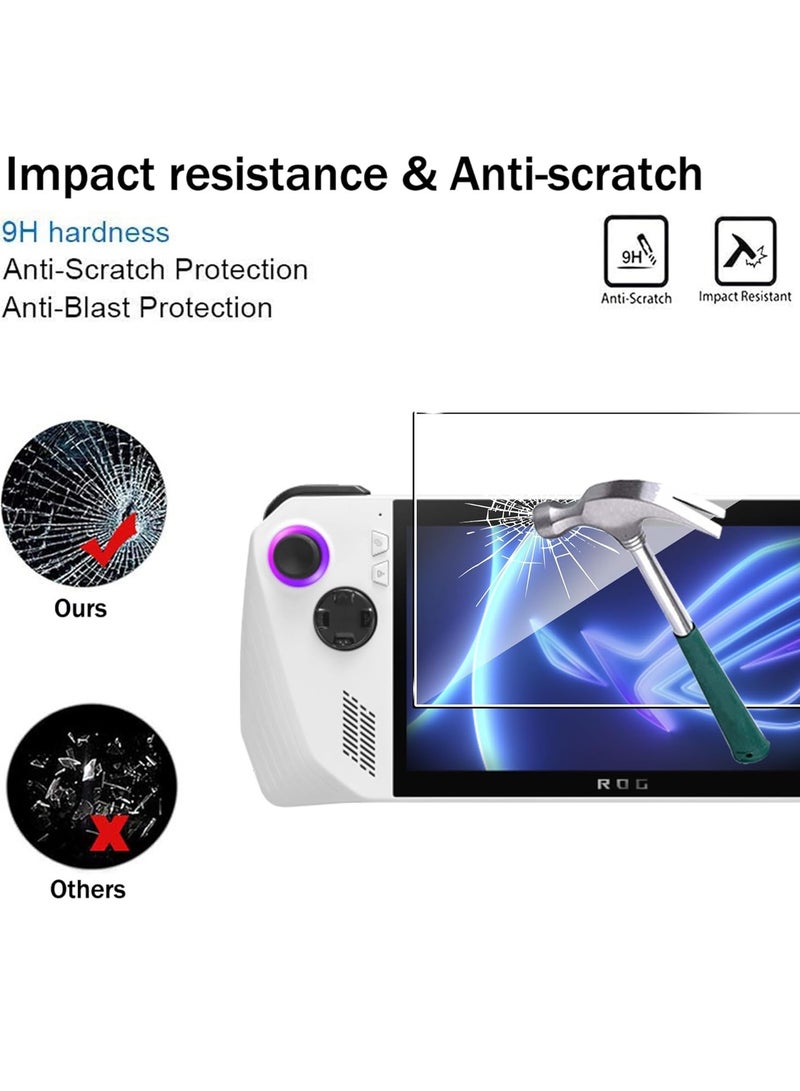 Screen Protectors for ROG Ally (2023) RC71L, 9H Hardness, Crystal Clear Screen Protector, Anti-Fingerprint, Anti-Glare, Scratch-Resistant, Pack of 2 - Image 4