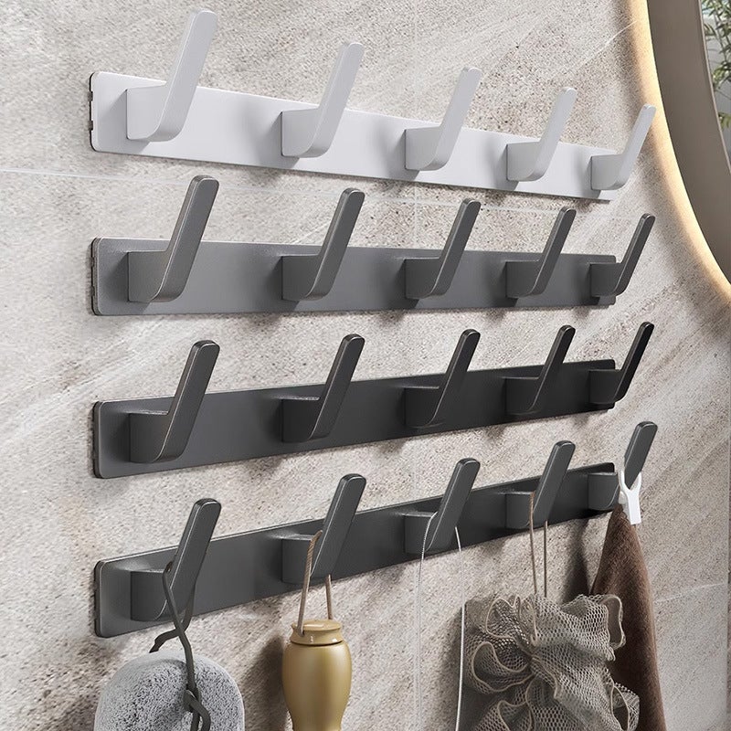 Kitchen Punch-Free Hook Bathroom Towel Rack Door Coat Hook Wall Hook Space Aluminum Coat Hook - Image 3