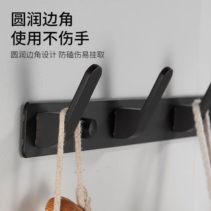 Kitchen Punch-Free Hook Bathroom Towel Rack Door Coat Hook Wall Hook Space Aluminum Coat Hook - Image 4