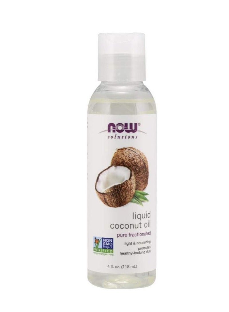 now Solutions Light and Nourishing Liquid Coconut Oil For Hair & Skin Treatment 118ml - Image 1