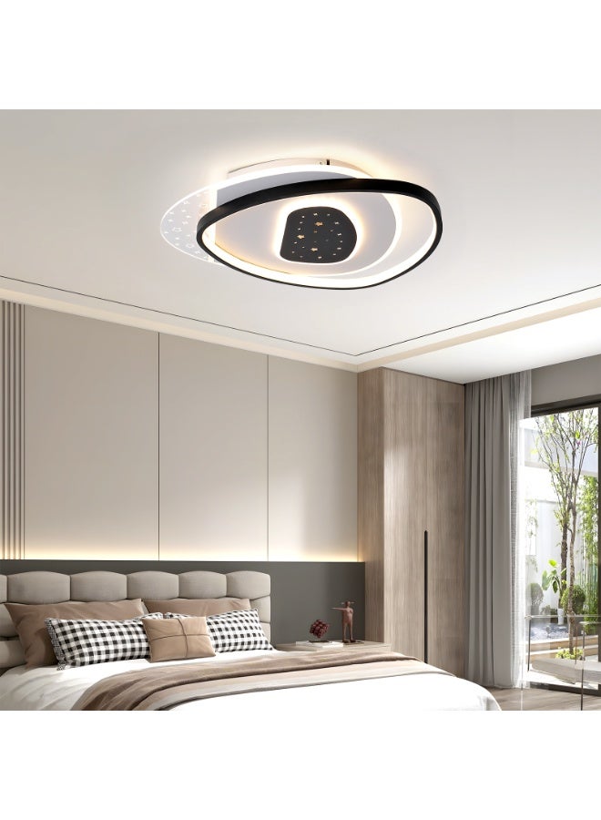 YATAI LIGHTING Oval LED Ceiling Light 120W, Modern Dimmable Flush Mount with Remote, Black & White, Adjustable Brightness & 3-Color Modes (3000K-6000K) for Bedroom, Living Room, Dining Room - Image 5