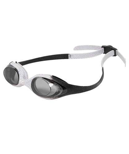 ARENA Unisex Youth Spider Junior Swim Goggles Girls and Boys Ages 6 to 12 No Fog NonMirror Lens Easy to Adjust Strap No Leak SmokeGrayBlack - Image 1
