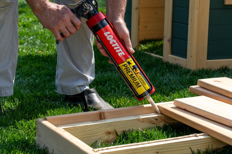 Loctite لاصق لوكتايت PL بريميوم بولي يوريثان للبناء، لاصق بناء متعدد الاستخدامات للخشب، الخرسانة، الحجر، المعدن والمزيد - 10 أونصة سائلة، خرطوشة، 1 عبوة - Image 5