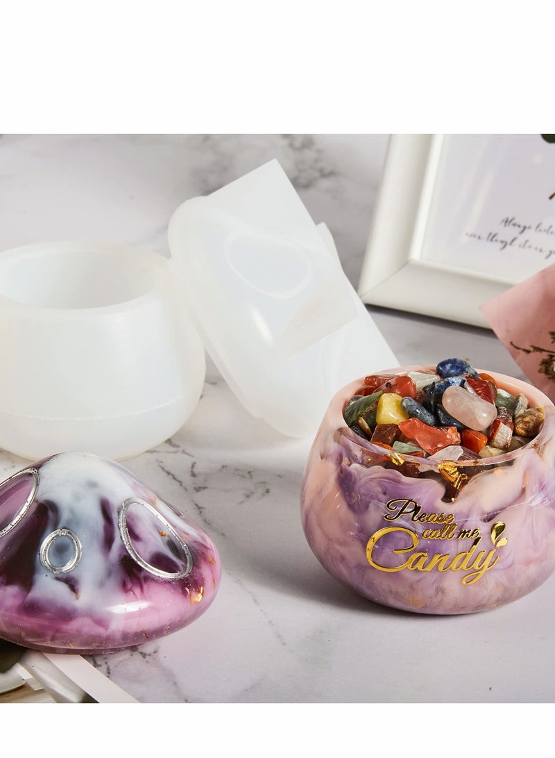 Excefore Jar Resin Molds Silicone Mushroom Jars with Lid, for Storage Box, Candy Jewelry Container, Home Decoration, DIY Epoxy Casting Craft  - Image 5