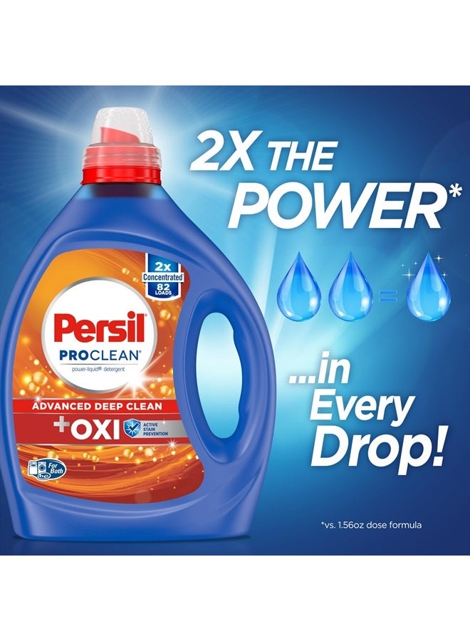 Persil Laundry Detergent Liquid, Advanced Clean, High Efficiency (HE), Deep Stain Removal, 2X Concentrated, 82.5 fl oz, 82 Loads - Image 2