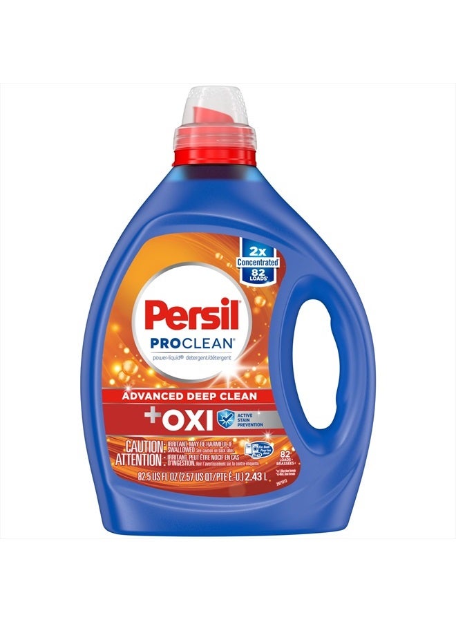 Persil Laundry Detergent Liquid, Advanced Clean, High Efficiency (HE), Deep Stain Removal, 2X Concentrated, 82.5 fl oz, 82 Loads - Image 1