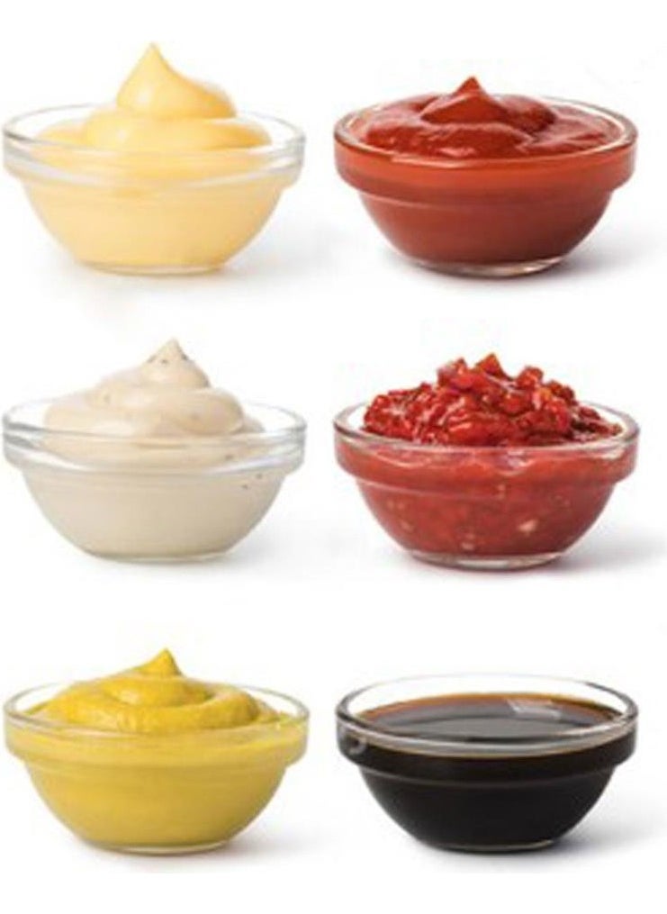 Paşabahçe 53713 Chef's Bowl 6 cm, Sauce Bowl Jam Bowl Turkish Delight Bowl 6 Pieces 