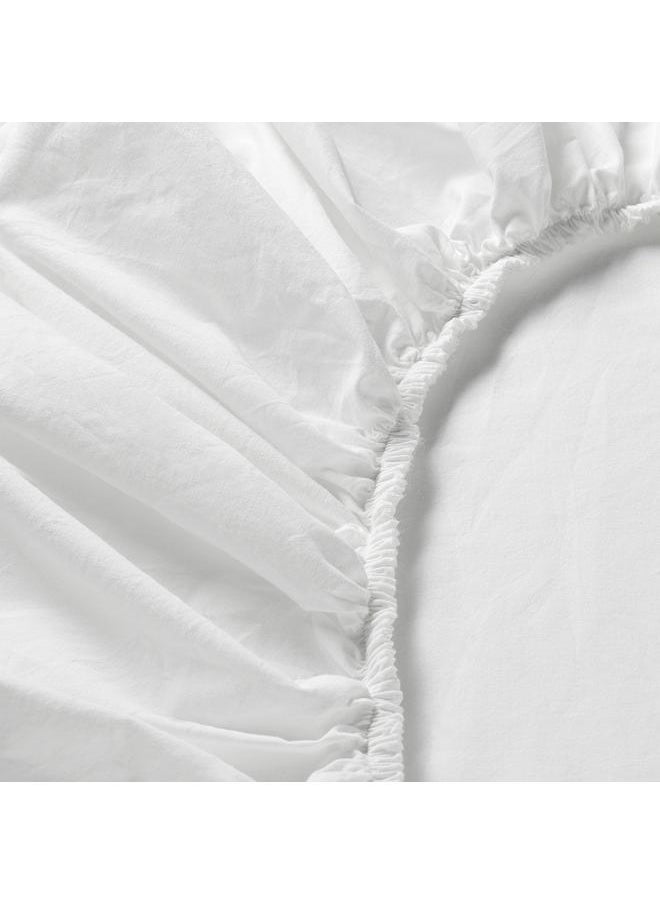 Generic Fitted sheet, white, 140x200 cm  - Image 5