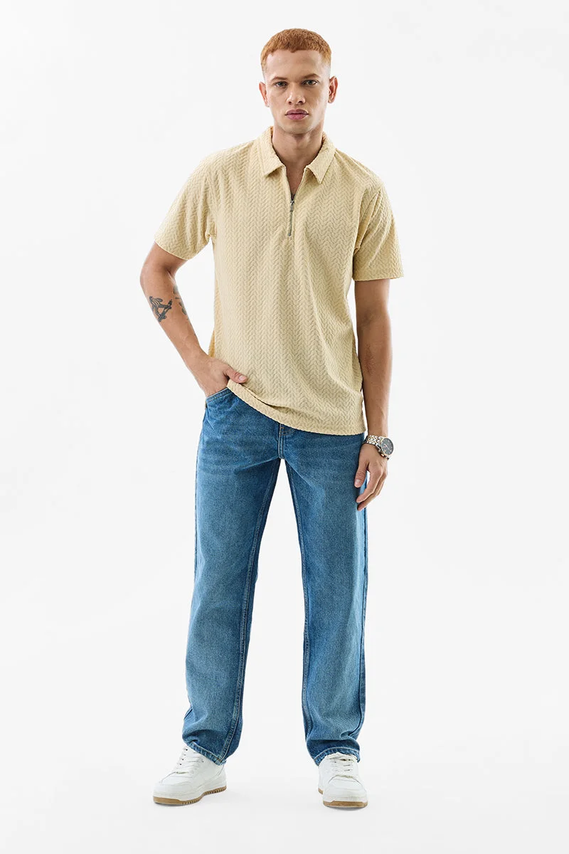 SNITCH Verti-Zip Cream T-Shirt