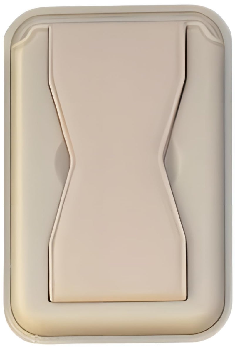 POPSOCKETS محفظة مغناطيسية متوافقة مع آيفون 14 برو ماكس، حاملة بطاقات صديقة للبيئة من PU مع قاعدة قابلة للتعديل، بيج رملي - Image 1