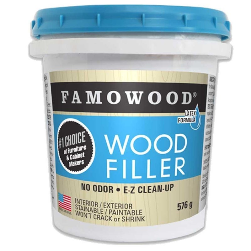 FamoWood 40022142 Latex Wood Filler Pint Walnut