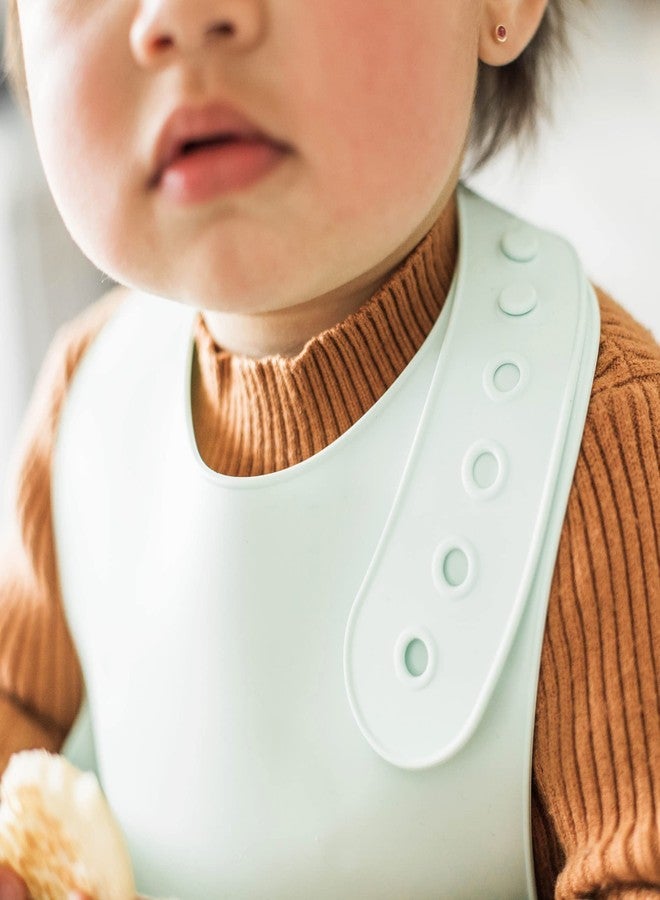 Green Sprouts Unisex Baby Silicone Scoop Bib, Light Sage - Image 4