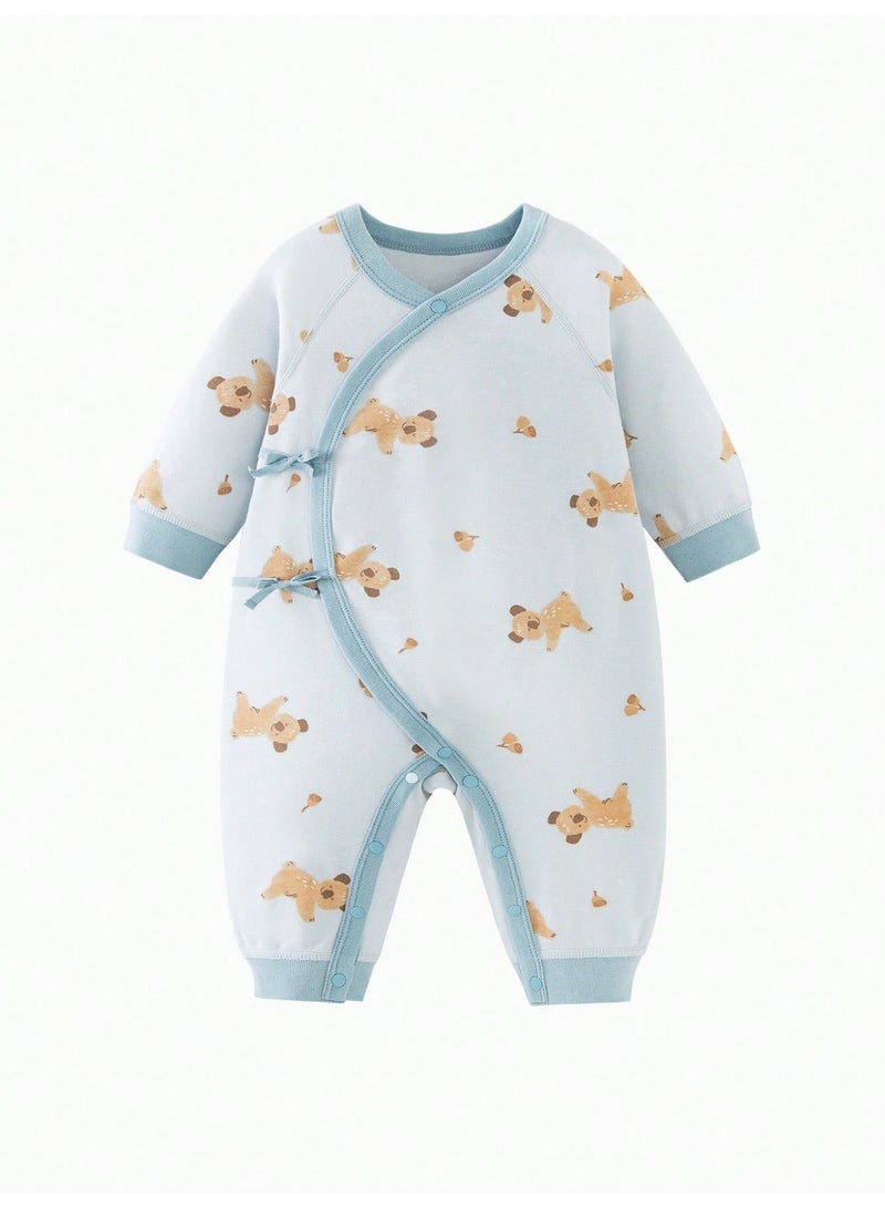mini bala Baby Skin-friendly Breathable Romper Infant Soft Home Crawling Suit  - Image 3