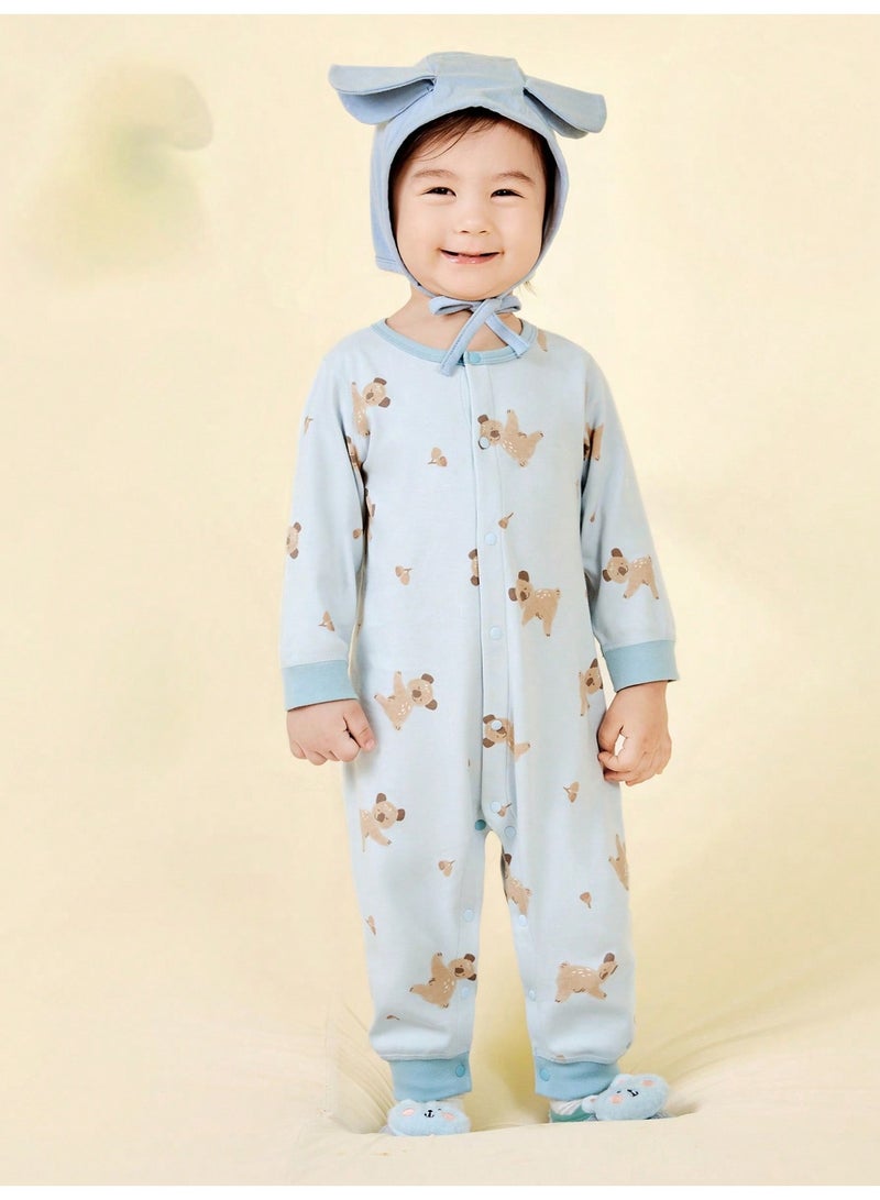 mini bala Baby Skin-friendly Breathable Romper Infant Soft Home Crawling Suit  - Image 2