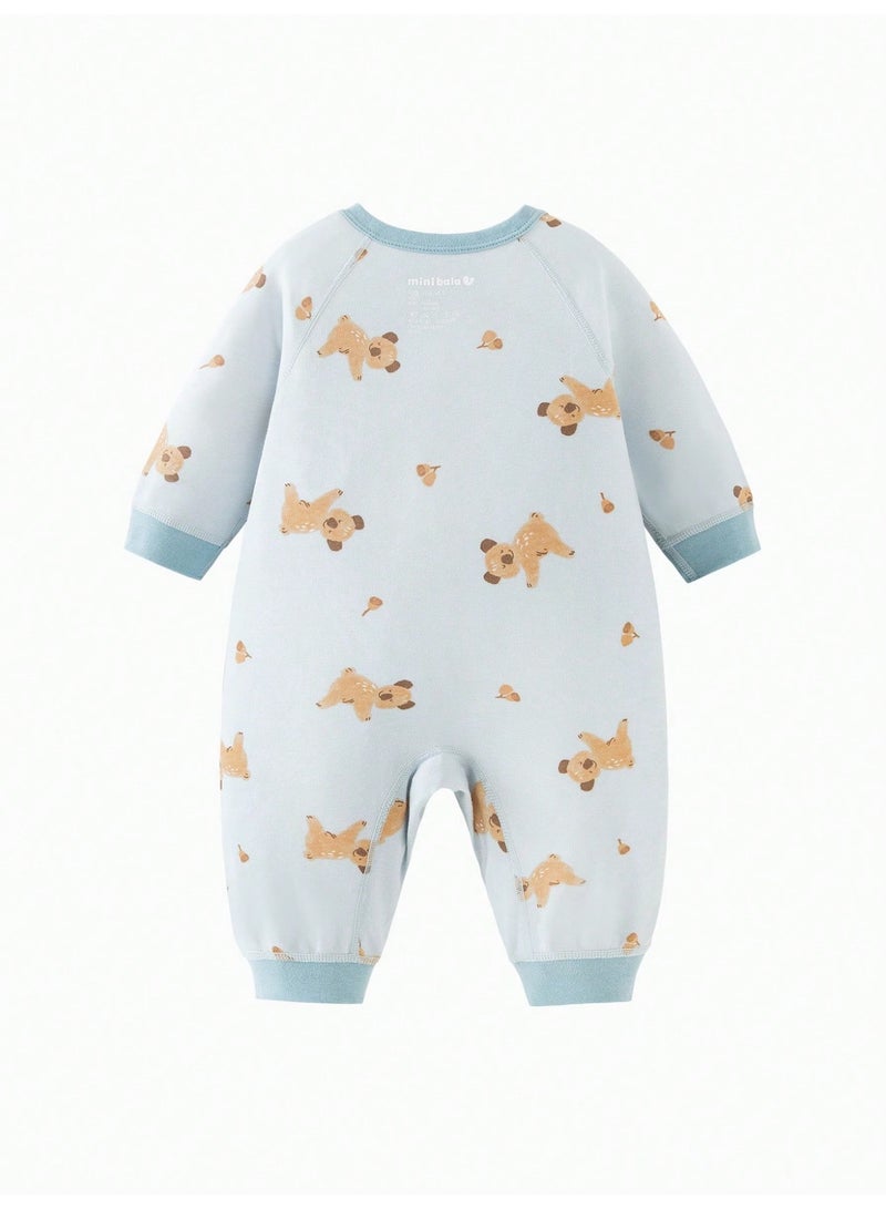 mini bala Baby Skin-friendly Breathable Romper Infant Soft Home Crawling Suit  - Image 4