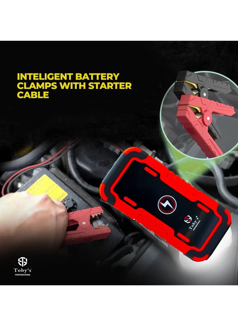Toby's Jump Starter For Cars 8000mAh And 29.6WH With Wireless Power Bank For Electronic Devices  - Image 2
