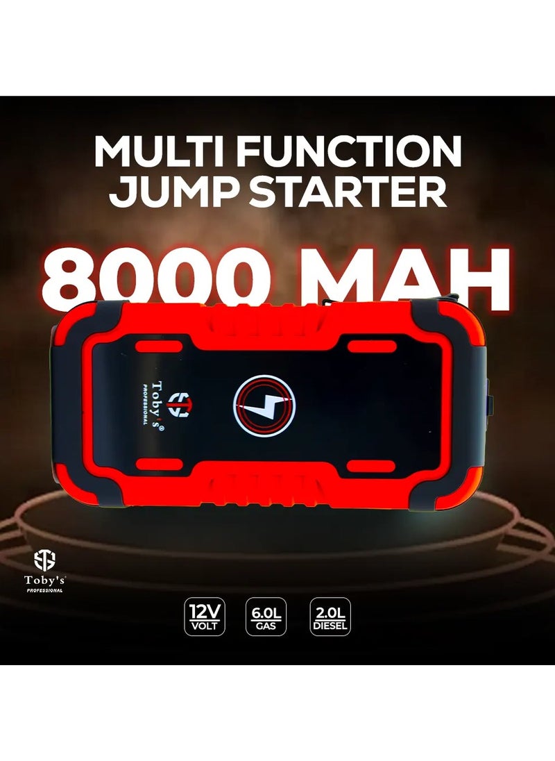 Toby's Jump Starter For Cars 8000mAh And 29.6WH With Wireless Power Bank For Electronic Devices  - Image 5