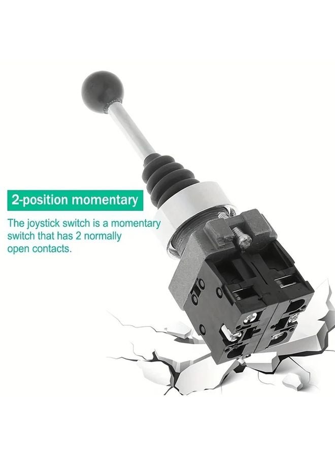 XD2 PA24 عصا تحكم صناعية مفتاح 2 4 مواضع إرجاع زنبركي جهات اتصال نحاسية وضعي التشغيل اللحظي والثابت - Image 5
