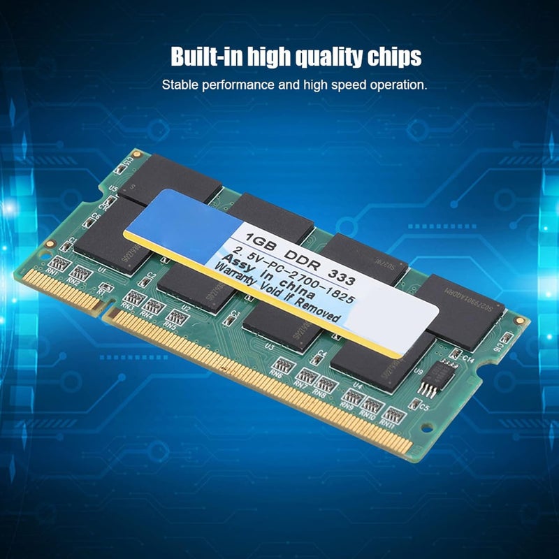 كيميس 1 جيجابايت 333 ميجاهرتز DDR PC-2700 رام لابتوب، توافق كامل مع أجهزة الكمبيوتر المحمولة والمكتبية، سرعة عالية، أداء مستقر ورقاقات عالية الجودة - Image 3