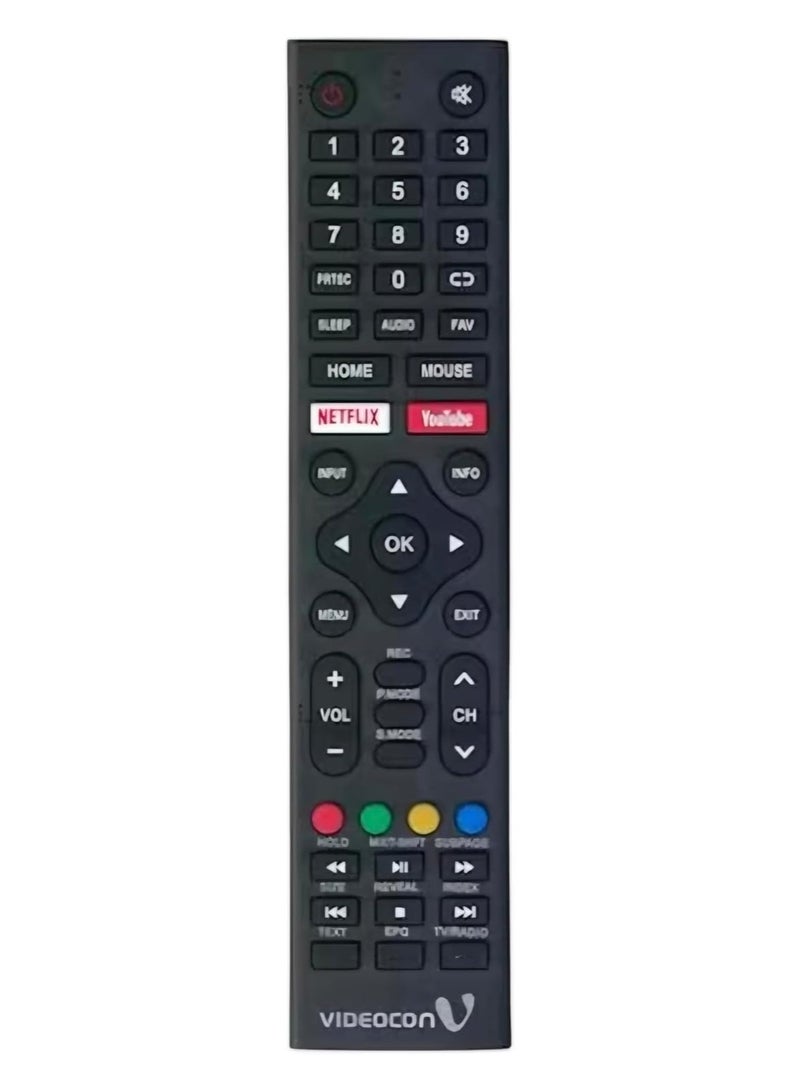 Replacement Remote Control For Videocon Smart TV LCD LED With YouTube & Netflix Short Keys (Type 1)