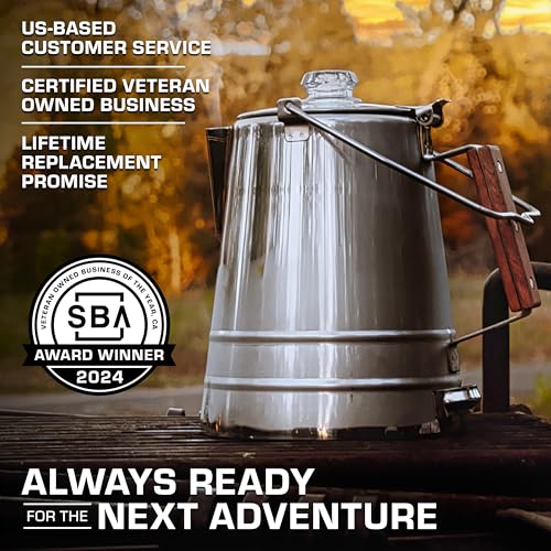 COLETTI Butte Coffee Percolator Camping — Percolator Coffee Pot, NO Aluminum or Plastic [14 Cup] - Image 5