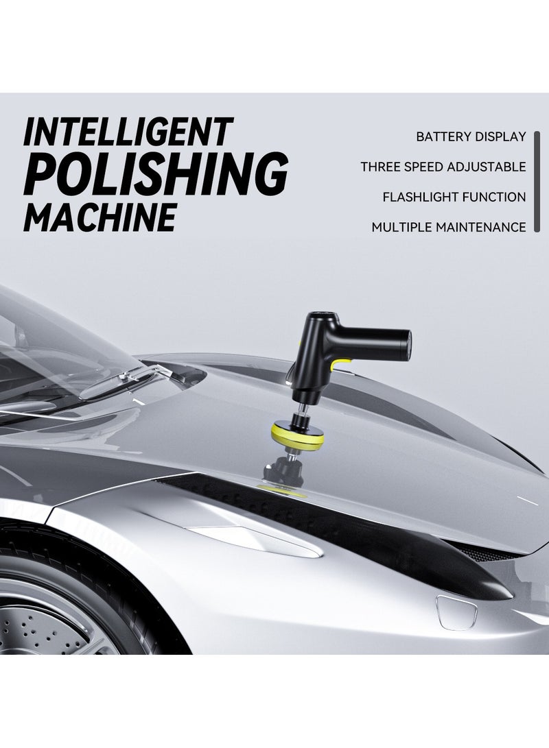 عام **ملمع سيارات قابل للشحن عبر USB - 3 سرعات لاسلكية، آلة تلميع بالشمع محمولة، أداة تلميع لتفصيل السيارات** - Image 2