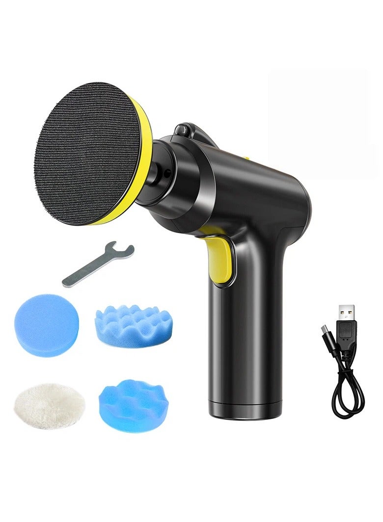 عام **ملمع سيارات قابل للشحن عبر USB - 3 سرعات لاسلكية، آلة تلميع بالشمع محمولة، أداة تلميع لتفصيل السيارات** - Image 1