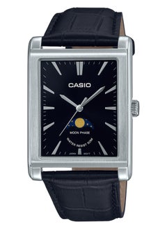 MTP-M105L-1AVDF Moon Phase Executive Unisex Black Dial Stainless Steel