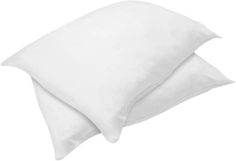 Betty Dain Stretch Jersey Universal Pillowcase - One Size Fits All Pillows, 100% Jersey Knit Cotton Pillowcase, Soft Covering for Standard and King Pillows, Zipper Closure, White, 2 Per Pack - Image 3