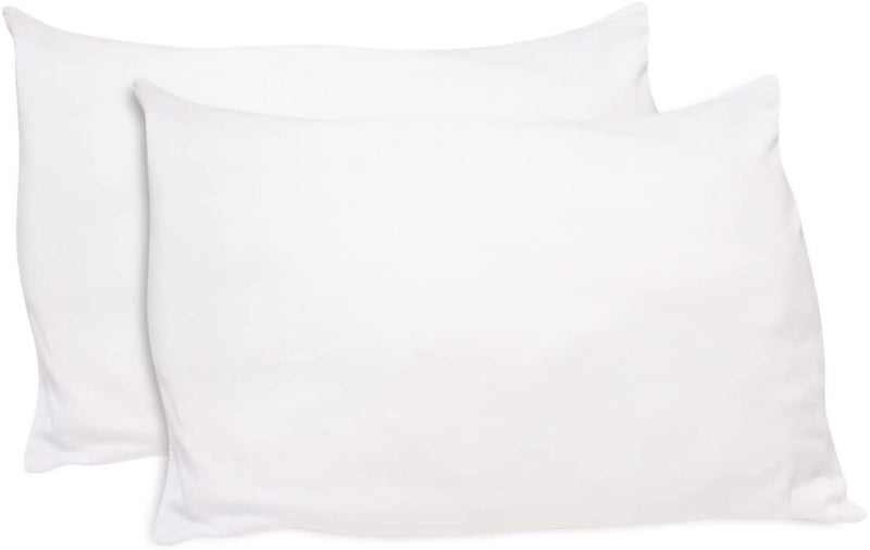 Betty Dain Stretch Jersey Universal Pillowcase - One Size Fits All Pillows, 100% Jersey Knit Cotton Pillowcase, Soft Covering for Standard and King Pillows, Zipper Closure, White, 2 Per Pack - Image 4