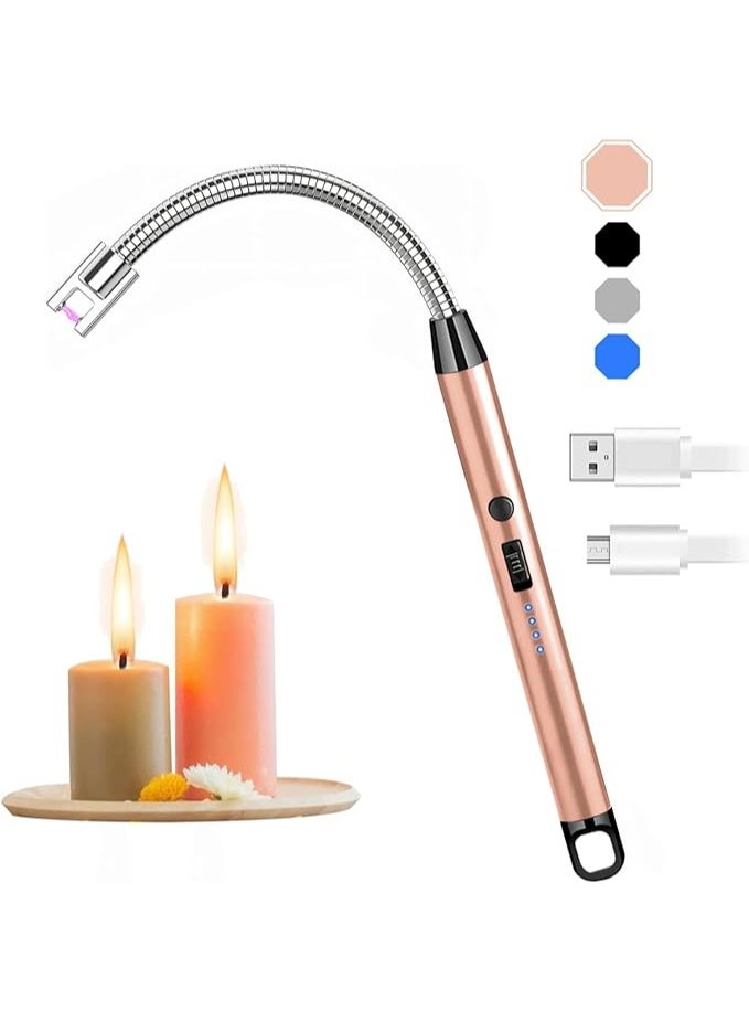 ولاعة كهربائية قابلة للشحن عبر USB Type-C باللون الذهبي - Image 4