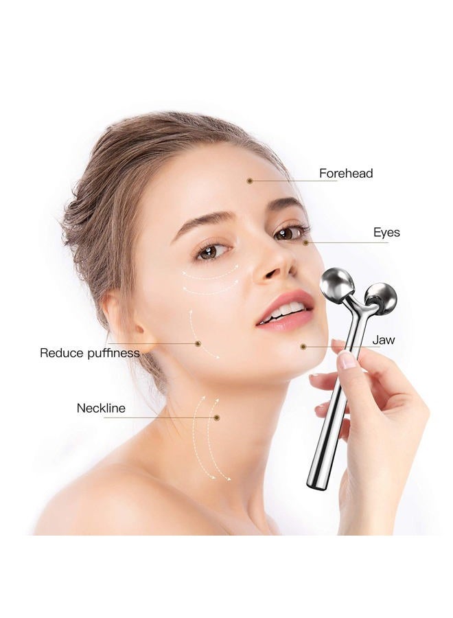 Tekson Facial Roller Massager, 3D Metal Face Massage Tool for Reduce Puffiness, Remove Eye Wrinkles, Face Lift, Increase Firmness, Anti-Aging, Skin Tightening - Image 2