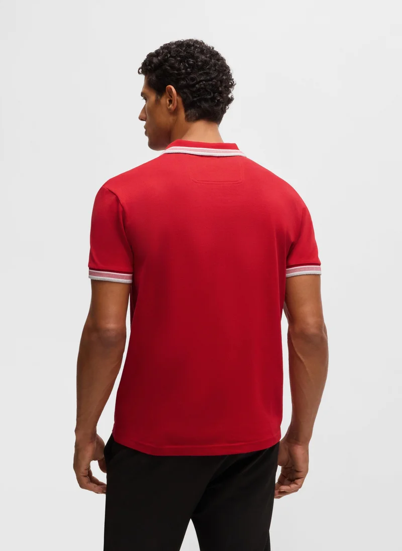 بوس Cotton-piqué Paddy polo shirt with contrast logo