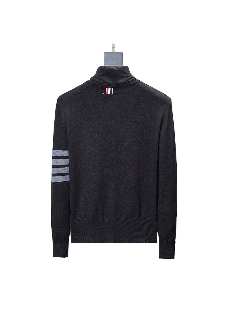 Generic - TB BROWIN New Wool Sweater Unisex High-Neck UK Style Light gray - Image 1