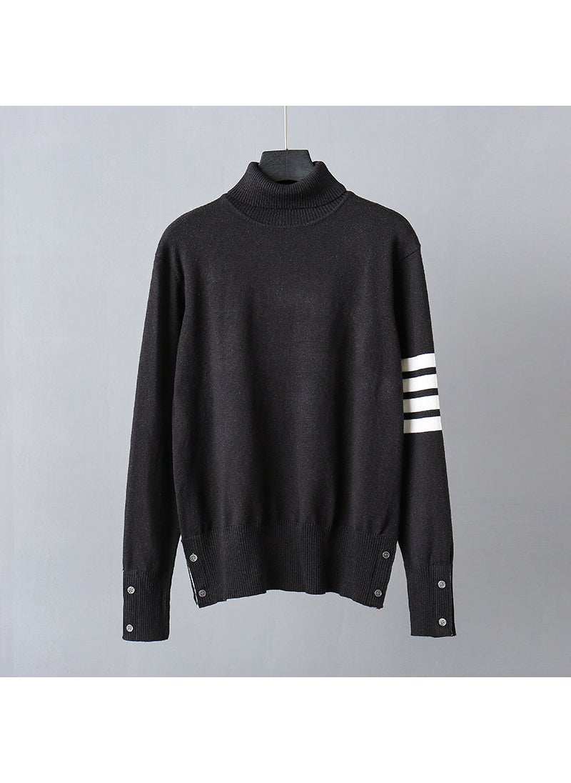 Generic - TB BROWIN New Wool Sweater Unisex High-Neck UK Style Light gray - Image 1