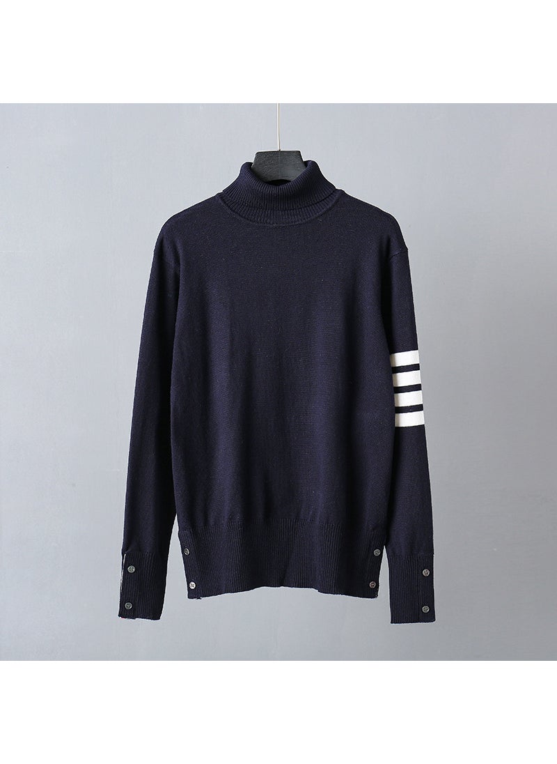 Generic - TB BROWIN New Wool Sweater Unisex High-Neck UK Style Light gray - Image 1