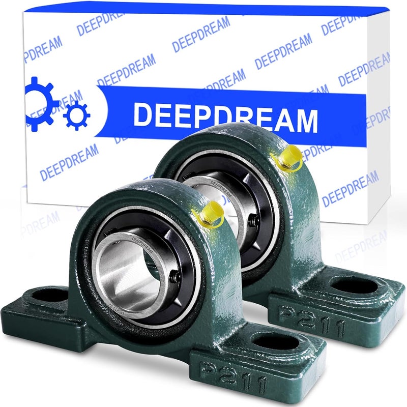 DEEPDREAM UCP211-32 Pillow Block Premium Solid Base 2" inch Inside Diameter (2 Pack) - Image 1