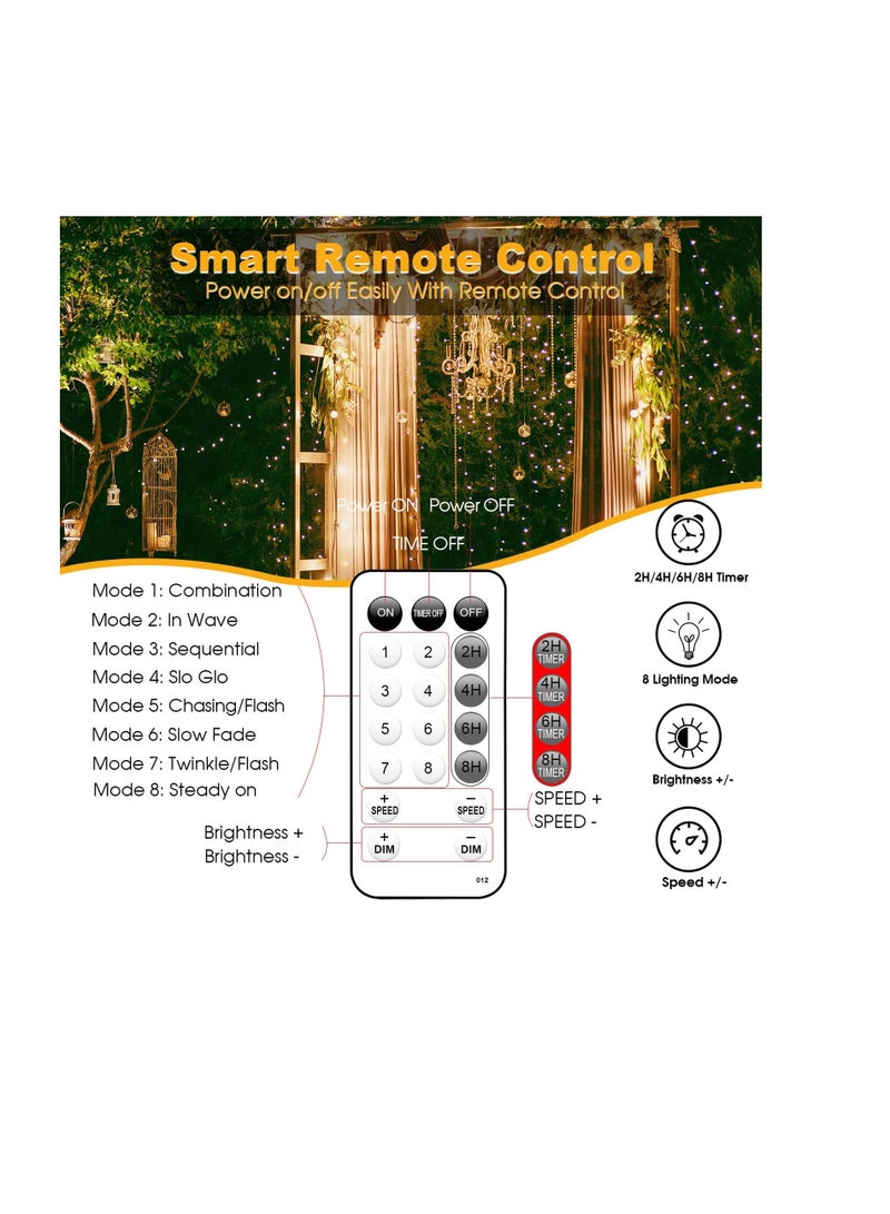 general Fairy Lights Plug in 72FT 220 LED USB Twinkle Lights for Bedroom Copper Wire Lights with Remote and Timer 8 Modes, Waterproof String Lights for Dorm  Party Christmas Decoration - Image 2