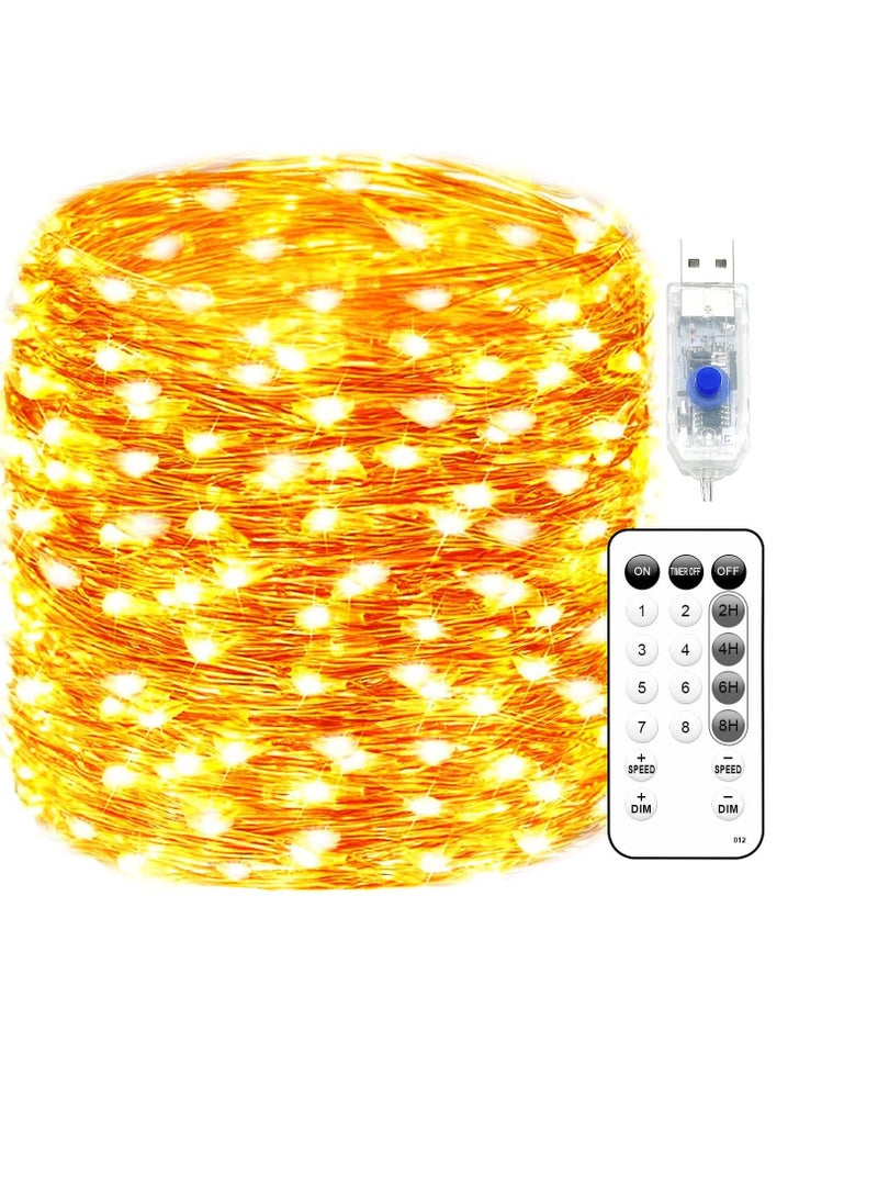 general Fairy Lights Plug in 72FT 220 LED USB Twinkle Lights for Bedroom Copper Wire Lights with Remote and Timer 8 Modes, Waterproof String Lights for Dorm  Party Christmas Decoration - Image 1