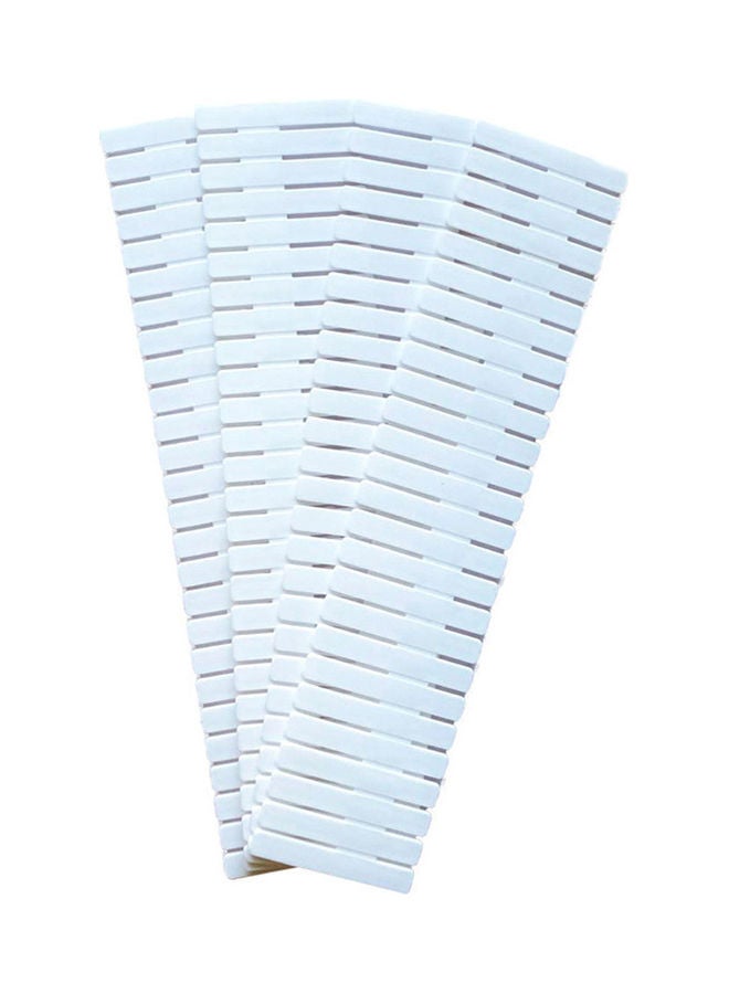 NIBEMINENT 4-Piece Plastic Drawer Separator Divider Partition Storage Organizer White  - Image 1