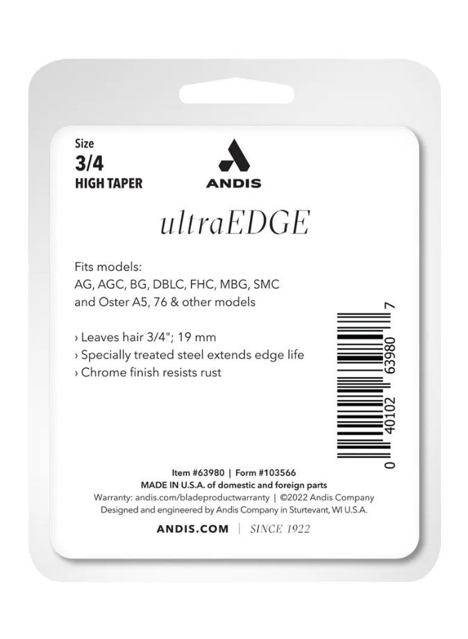 Andis Ultra Edge® Finishing Blade - Size 3/4" HT (19mm) - Image 5