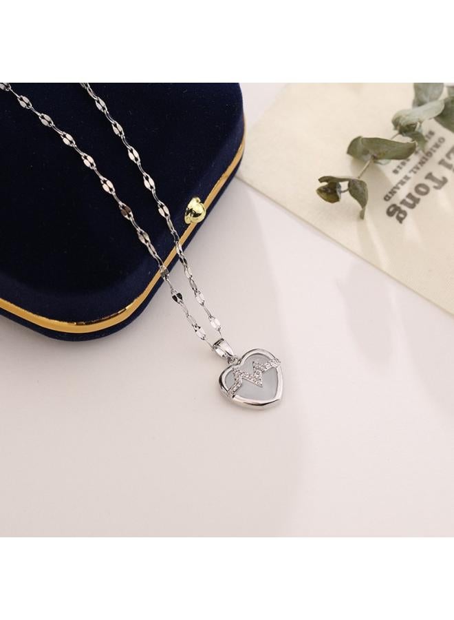 Necklace Women's All-match High-end Tagram Style Light Luxury Necklace Titanium Steel Color-free Women's Jewelry Yiwu Accessories 