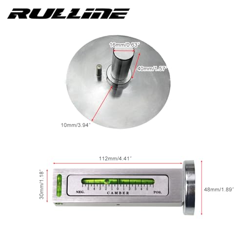 RULLINE 2 Sets Wheel Clamp & Magnetic Adapter Wheel Alignment Tool for Precise Camber Caster Gauges Compatible with 11-25" Rims Camber Alignment Tool Universal Tire Repair Tool - Image 3