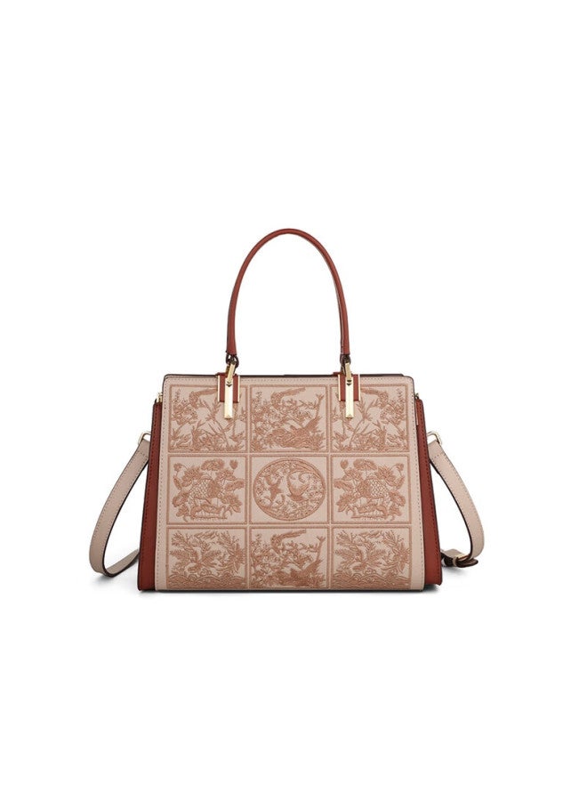 Viney Leather Handbag For Women, Tote Bag For Mothers, Middle-aged Crossbody Shoulder Bag, Practical And High-end Birthday And Mother's Day Gift - Image 4