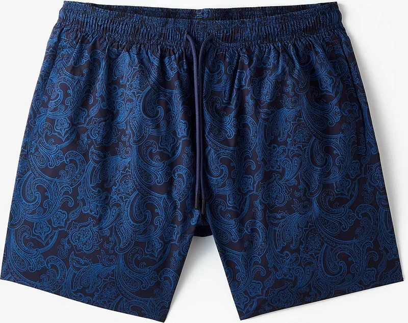 JUNE Men's Regular Fit Patterned Denim Shorts