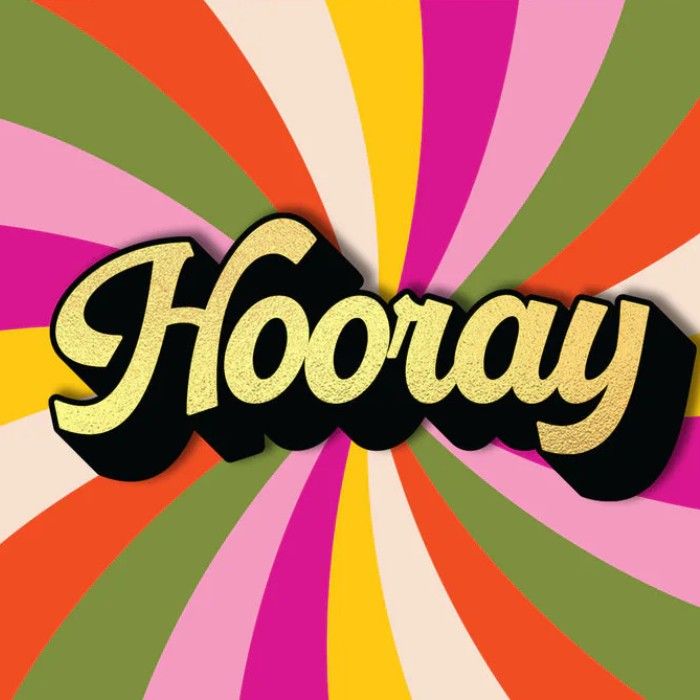 Tache Congratulations Greeting Card Blank Inside, Hooray Celebration Design - Image 2