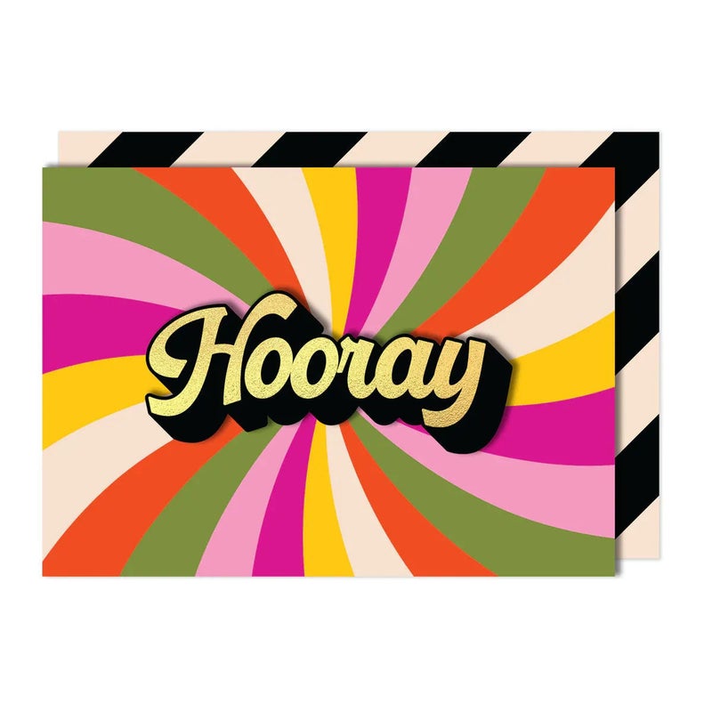 Tache Congratulations Greeting Card Blank Inside, Hooray Celebration Design - Image 1