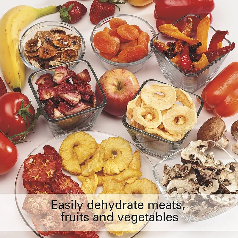 TECHNOWAYS SOLUTION Electric Food Dehydrator with 5 Stackable Tray|Fruit Dryer Machine Home|Vegetable,Flower,Meat Beef Jerky Drying (White) - Image 4